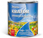 Эмаль Krafor ПФ-115 вишневая 2,7кг