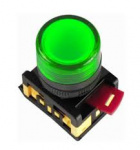 Лампа сигнальная ИЭК AL-22 d22мм неон/240В цилиндр зеленый
