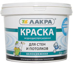 Краска ВД Лакра белоснеж. д/стен и потолк. 6,5кг