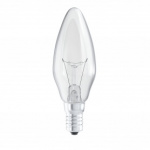 Лампа накаливания ДС 60W Е14 свеча прозрачная (200 шт. в кор.)