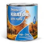 Эмаль Krafor ПФ-266 красно-коричневая 6кг