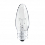 Лампа накаливания ДС 60W Е27 свеча прозрачная (200 шт. в кор.)