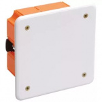 Коробка ИЭК КМ41022 распаячная 92х92х45мм для полых стен (с саморезами, пласт.лапки, с крышкой )